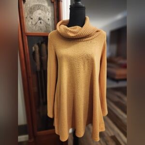 Bombom gold cowl neck sweater size small
